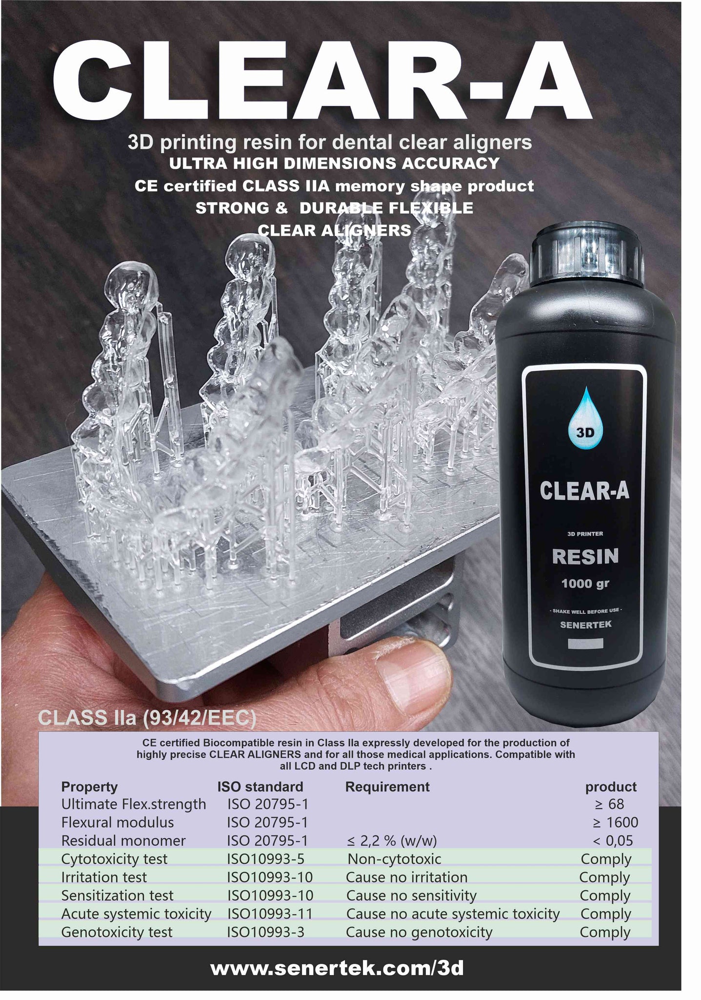 Senertek Clear-A Şeffaf Aligner Reçinesi